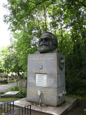 倫敦二區(qū)Highgate Cemetery馬克思的墓碑